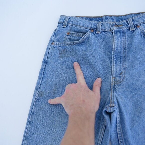 Vintage 90s Levi's 619 Straight Leg Light Stone Wash Blue Denim Jeans - Size 33 - Picture 16 of 16